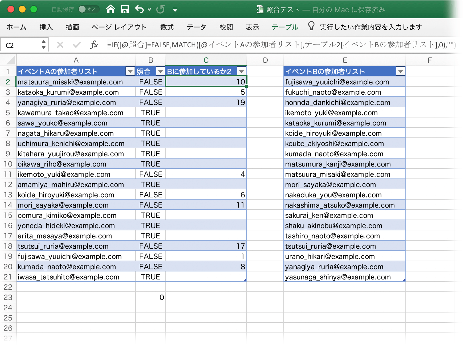 Excelで2つのリストを照合する Dtp Transit