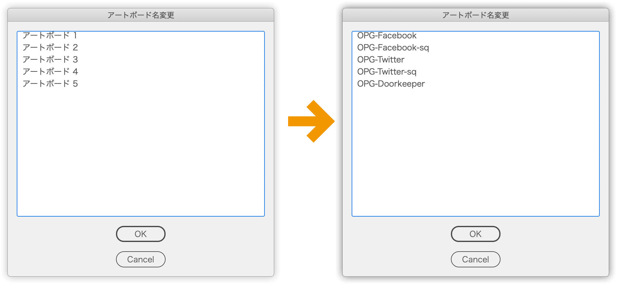 Illustratorでアートボード名を変更する4つの方法 Dtp Transit